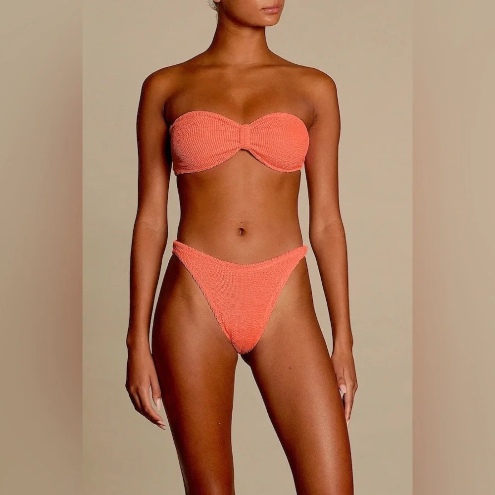 HUNZA G JEAN Neon Orange NWT - Picture 5 of 6